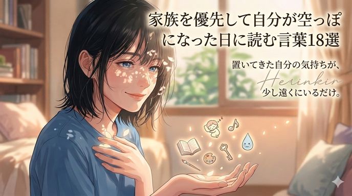 家族を優先して自分が空っぽになった日に読む言葉18選